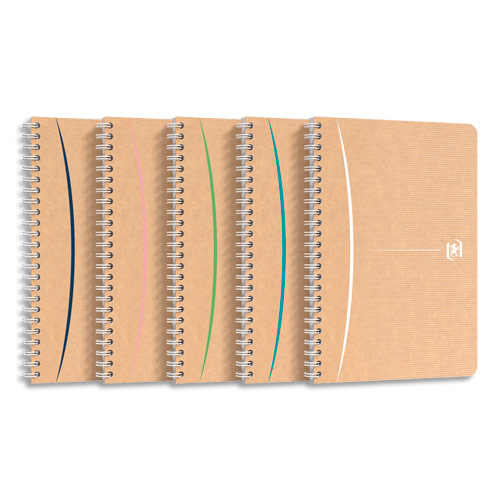 CAHIER OXFORD TOUAREG - RELIURE INTEGRALE - 14,8 X 21 CM - 100 PAGES - 90G - RECYCLE  Q5/5 - CARTE  - LOT DE 10