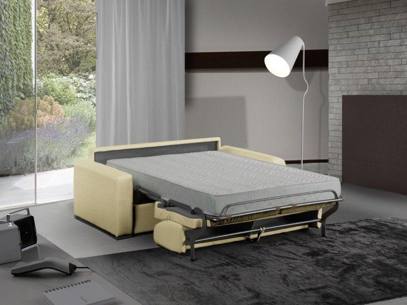 CANAPÉ LIT 3 PLACES MASTER CONVERTIBLE EXPRESS 140 CM POLYURÉTHANE BEIGE MATELAS 18 CM INCLUS_0