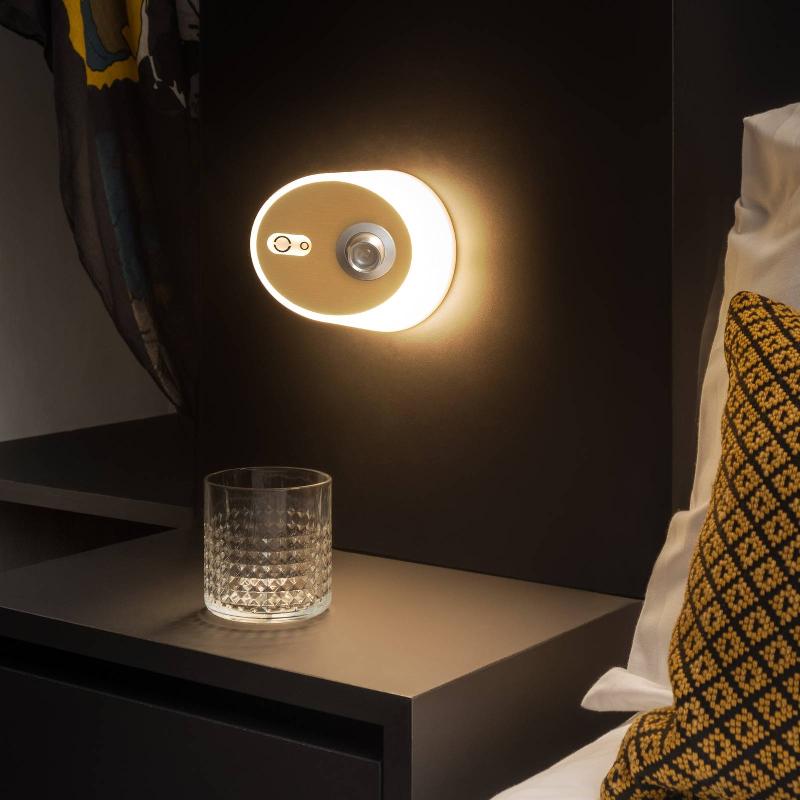 CARPYEN APPLIQUE LED ZOOM, SPOT, PORT USB, DORÉE