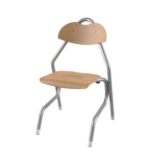 CHAISE TEMPO AST - T4 COQUE BOIS NATUREL - ALU GRIS 9006 - MOBIDECOR