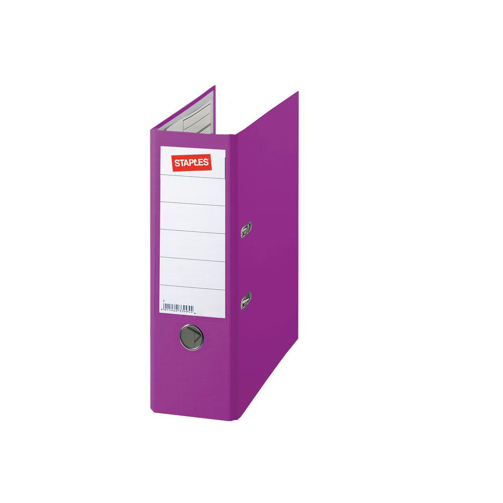 CLASSEUR A LEVIER PERGAMY - POLYPROPYLENE INTERIEUR/EXTERIEUR - DOS 8 CM - A4 - POURPRE