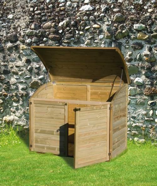 Coffre de jardin en bois - capacité 900L_0