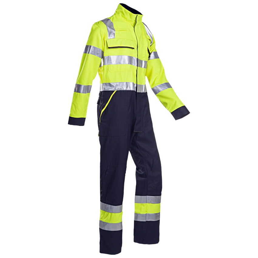 Combinaison HV FAREINS - tissu zone ATEX, poches genouillères, jaune/marine - PCCHV10-38 - Sioen_0