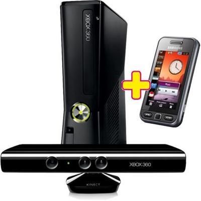 CONSOLE MICROSOFT XBOX 360 KINECT ET SAMSUNG S5230 PLAYER ONE NOIR AVEC NRJ MOBILE FORFAIT NRJ MOBILE ULTIMATE SMARTPHONE 5H ENGAGEMENT 24 MOIS