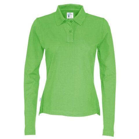 COTTOVER POLO PIQUE MANCHES LONGUES FEMME - CERTIFIÉ GOTS VERT - TAILLE M