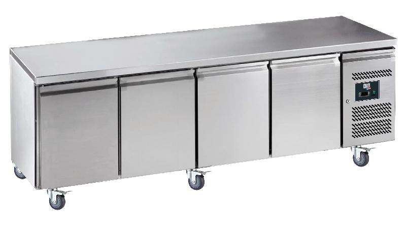 Desserte réfrigérée inox -2/+8°c gaz r290 avec 4 portes grilles 430... - PSNACK4100TN_0