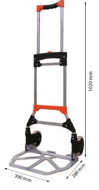 Diable aluminium télescopique et pliable - STR80N - 80 kg - ultra léger 3,6 kg - poignée ergonomique_0