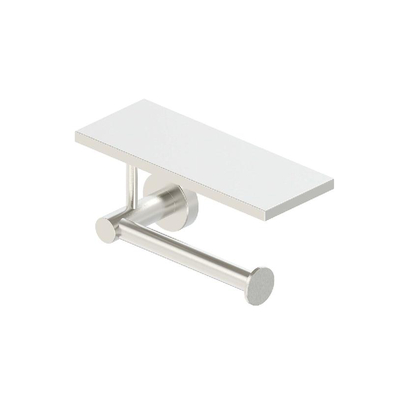Distributeur de papier toilette en acier inoxydable 316L satiné avec étagère. Résistant à la corrosion, pour intérieur et extérieur. SINED. - g_0