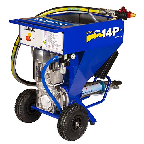 Droppro 14P - Machine à projeter Euromair - Cuve inox 57L, maniable et facile à utiliser, 60kg_0