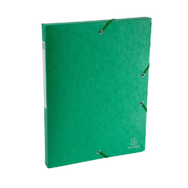 Exacompta - Réf. 50703E - 10 boites de classement Exabox Dos 25mm Carte lustrée Scotten - A4 - Vert - vert en carton 50703E_0