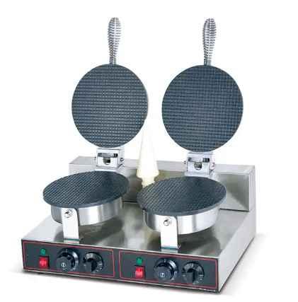 Fabricant de cône double de gaufre pour crème glacée - 2000W - CGI.6102 - acier inoxydable_0