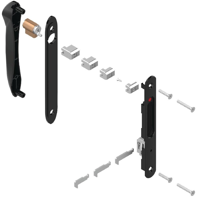 Fermeture encastrée double à crochet silene noir ral9005 - LA CROISEE DS - ds8299-013 - 586442_0