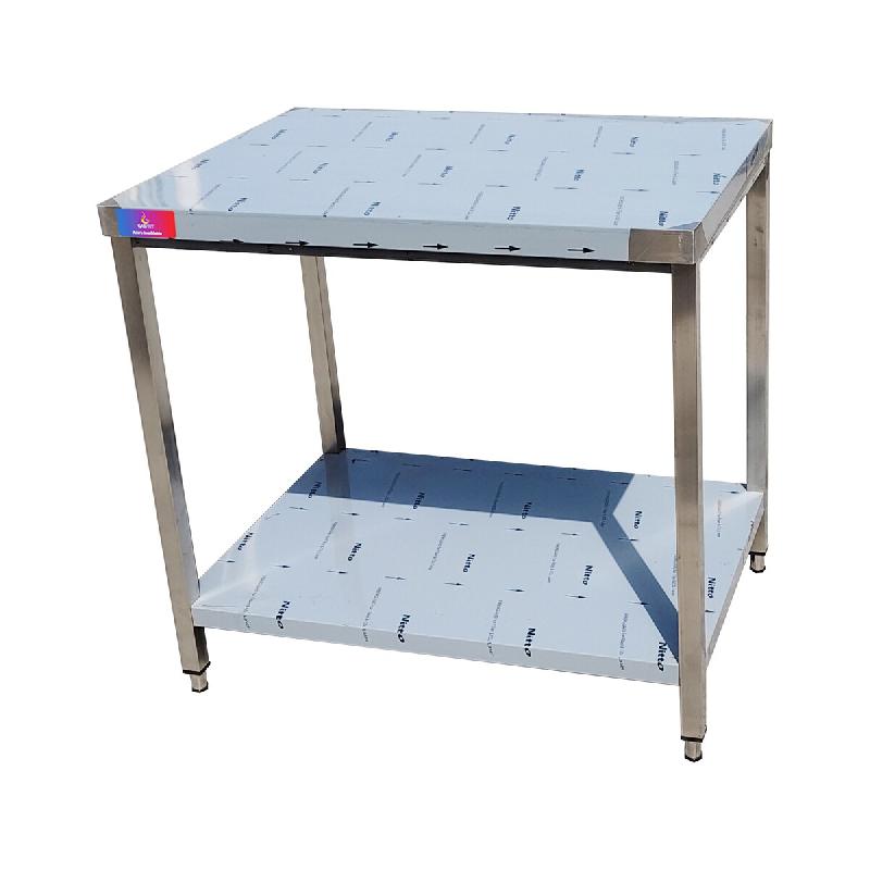 Gasfrit – Table de travail industrielle centrale en acier inoxydable 800 x 600 x 850 mm - inox gf1128_0
