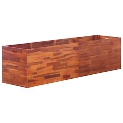 Helloshop26 - Jardinière lit surélevé plantes fleurs jardin bois d'acacia 200 x 50 x 50 cm 02_0001188 - 3000075531536_0