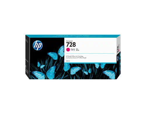 HP 728 DesignJet cartouche d'encre magenta, 300 ml_0