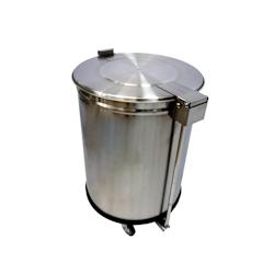 L2G - 90 052 0700 - bac a dechets 105l inox roulant (2 roulettes) - 90 052 0700_0