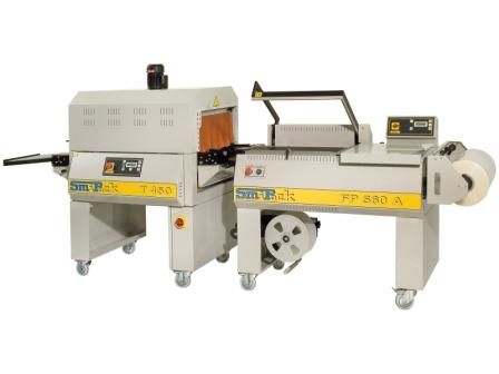 Ligne d'emballage semi-automatique FP560A + T450 - Barre de soudure 560x430mm - Production jusqu'à 1200 paquets/h_0