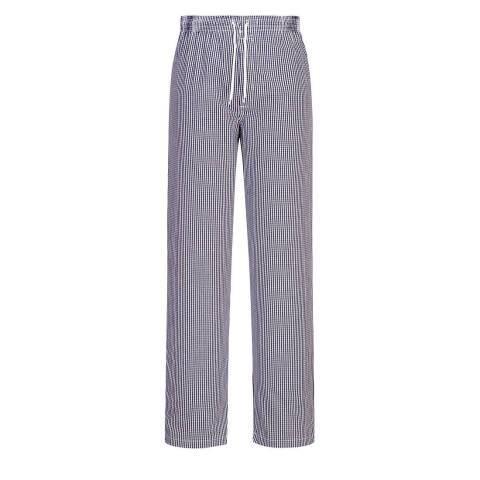 LOT DE 2 - PORTWEST C079 PANTALON DE CUISINE BROMLEY BLEU CHECK - TAILLE XXXXL - STANDARD