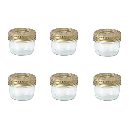 LOT DE 6 TERRINES EN VERRE 350G AVEC COUVERCLE À VIS 100MM - LE PARFAIT - FAMILIA WISS
