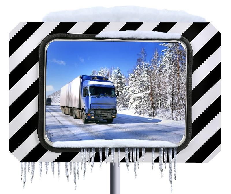 Miroir routier antigivre et antibuée - 450x600 mm - Résistant jusqu'à -20°C_0