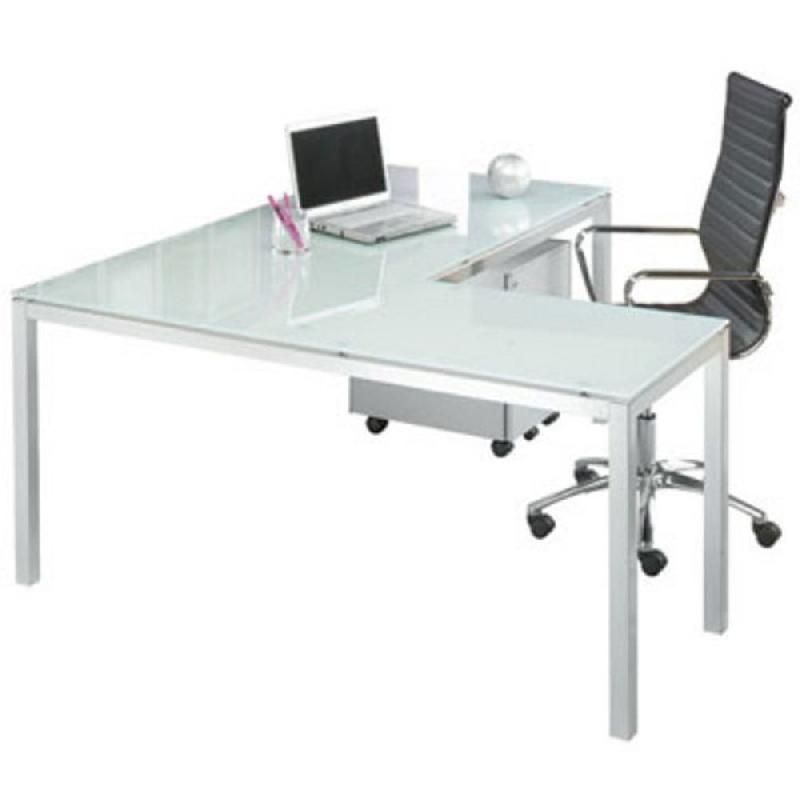 PACK : BUREAU 160 X 80 CM AIGUE-MARINE + 1 RETOUR + 1 CAISSON 3 TIROIRS