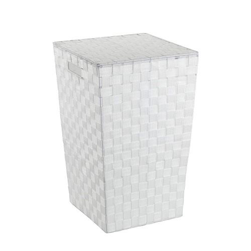 PANIER À LINGE - ADRIA - PLASTIQUE TRESSÉ - CARRÉ - 48 L - BLANC WENKO