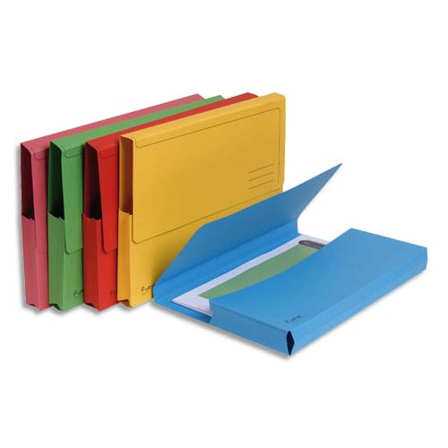 PAQUET 25 CHEMISES À POCHE FOREVER EN CARTE RECYCLÉE 290G. COLORIS ASSORTIS VIFS - LOT DE 2