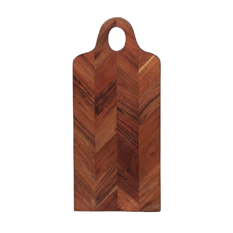 Planche à découper Chevron 45x20 cm -  Marron Rectangulaire Bois Table Passion 45.00x20.00 cm - marron Bois massif 3106238650202_0