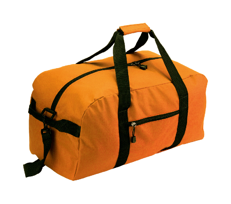 Sac de sport - polyester 600D - bandoulière et pochettes zippées - couleur orange - 375g_0