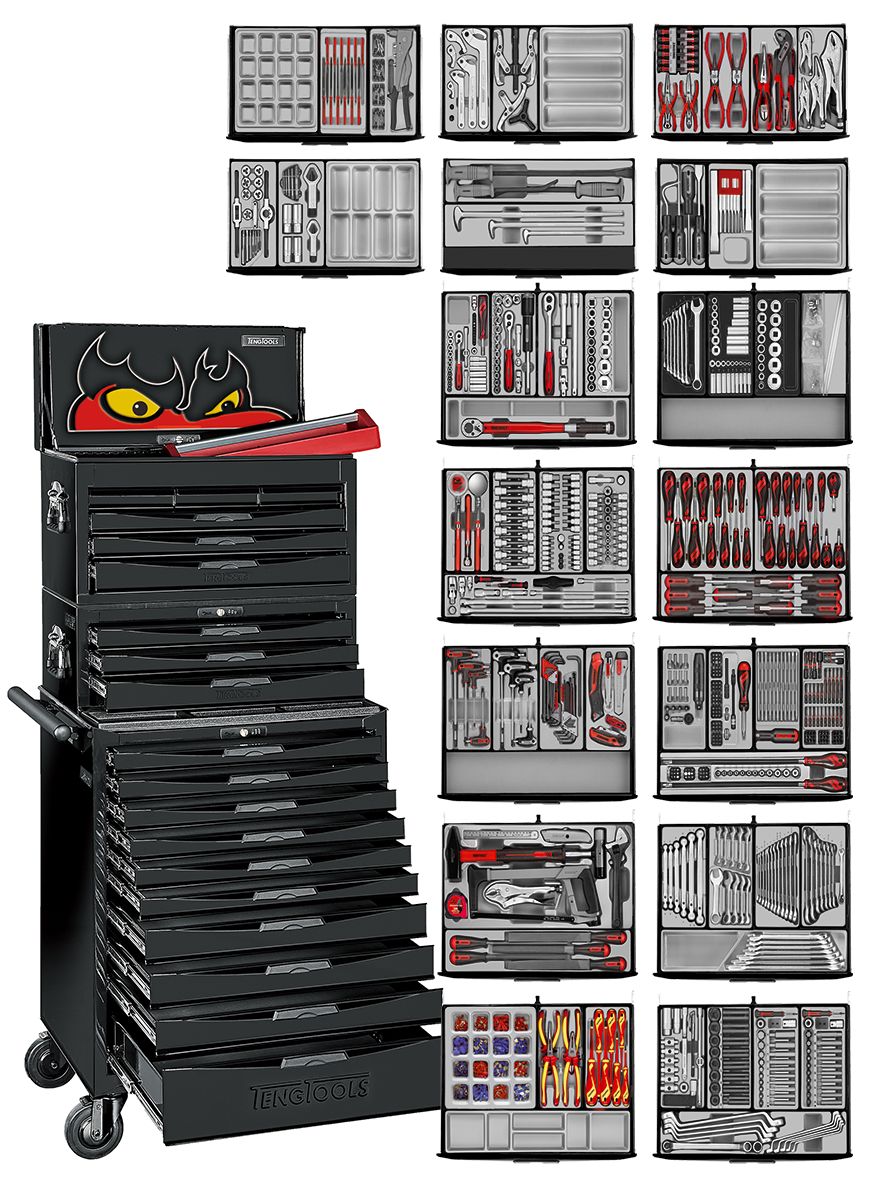 SERVANTE D'ATELIER 'BLACK EDITION' 1226 PCS TENG TOOLS TCMM1011NBK