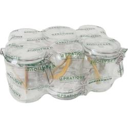 Set de 6 bocaux en verre à armature 500 ml Le Pratique - 3700206411897_0