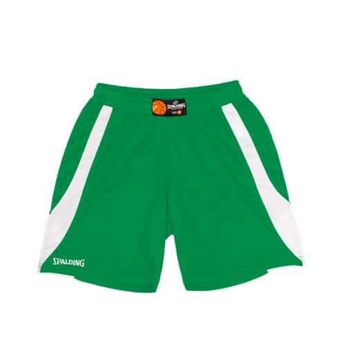 SHORT BASKET FEMME - SPALDING - JAM VERT BLANC