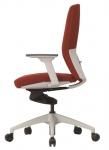 Siège de bureau MTGA 31X - structure blanche et tissu rouge - mécanisme synchrone - référence : 101364_0