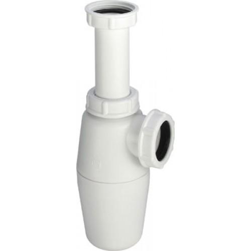 SIPHON DE LAVABO À GRAND CULOT, PLASTIQUE BLANC, GARDE D'EAU 50 MM VIEGA