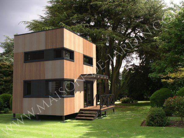 Studio de jardin - maison de jardin - ossature bois Nantes 37 m² avec terrasse et façade personnalisable_0