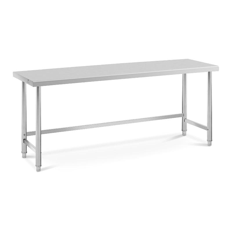 TABLE DE TRAVAIL ACIER INOXYDABLE PLAN DE TRAVAIL EN INOX PLAN DE TRAVAIL PROFESSIONNEL TABLE DE TRAVAIL CUISINE 200 X 60 CM 240 KG 14_0005125_0