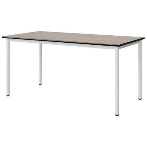 TABLE MALIBU 160X80 T6 4P STRA ACACIA/NOIR BLC 9016 - MANUTAN EXPERT
