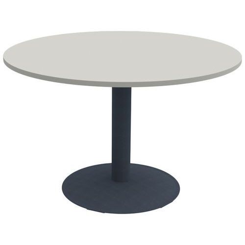 TABLE MANO Ø100 T6 - STRAT ABS GRIS PERLE/NOIR SABLÉ - MOBIDECOR
