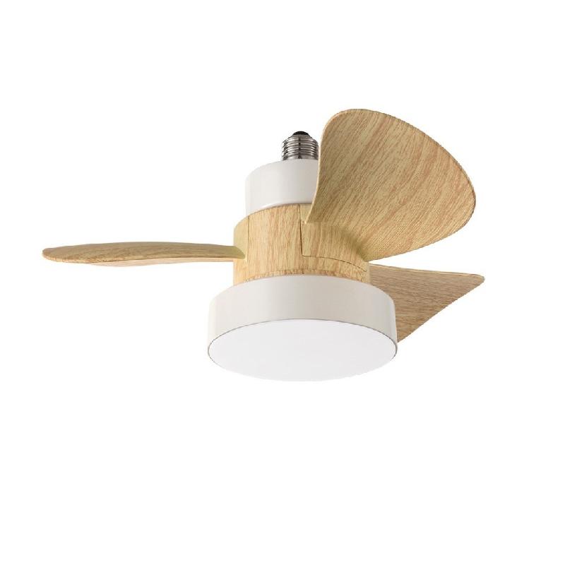 Ventilateur plafond Perenz blanc - LED 15W, pales ABS, 3 vitesses, silencieux, télécommande, E27, d36cm, style moderne - 8023559547170_0