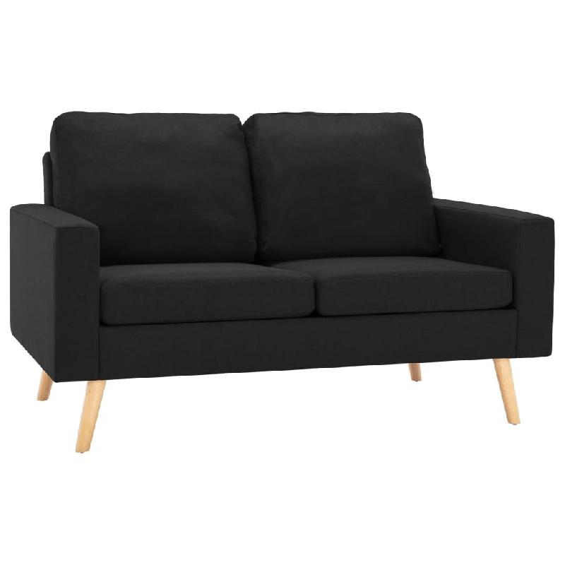 VidaXL Canapé à 2 places Noir Tissu Modèle Wilora - 288712_0
