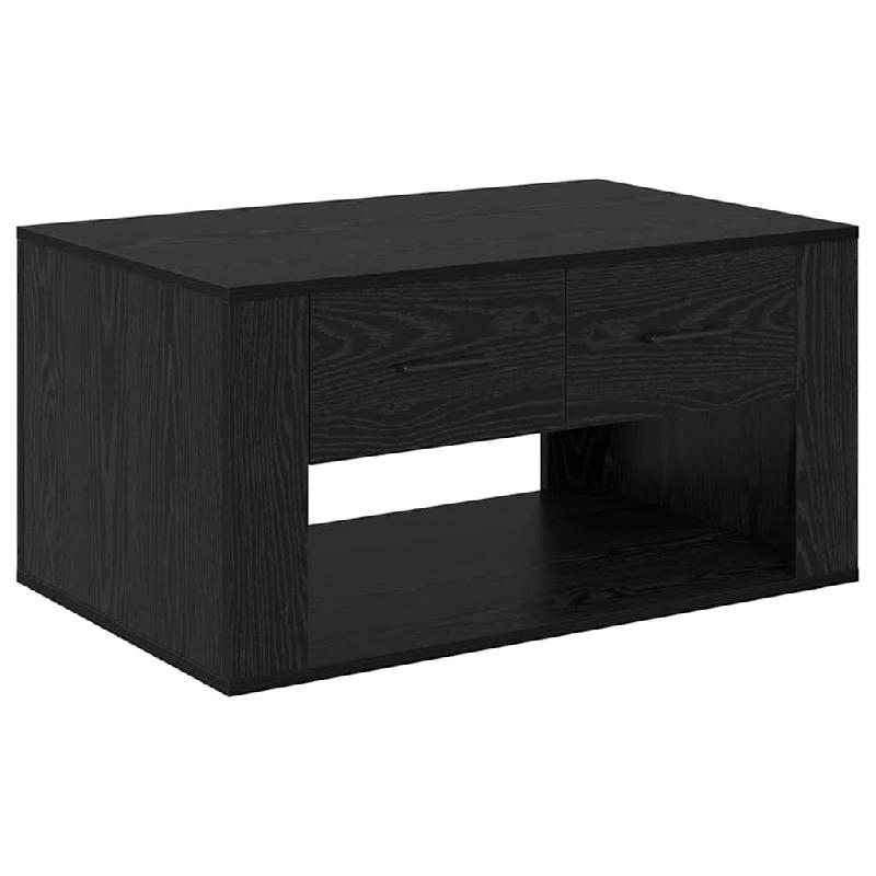 VidaXL Table basse Chêne noir 80 x 50 x 40 cm Bois d'ingénierie Modèle Luna Advance - 881131_0