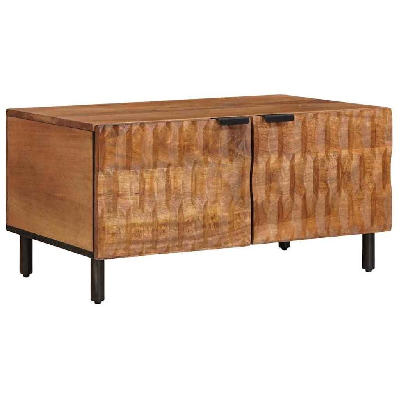 VidaXL Table basse Marron 80 x 50 x 40 cm Bois de mangue massif Modèle Sirius Essence - 4017905_0
