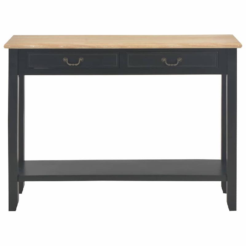 VidaXL Table console Noir 110x35x80 cm Bois Modèle Luna Industriel - 249903_0