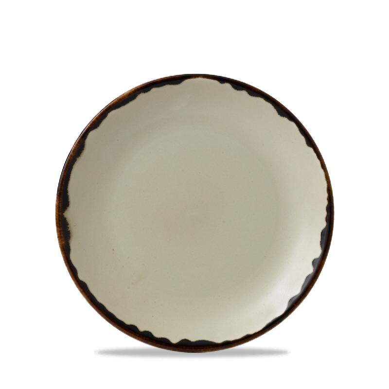 ASSIETTE COUPE PLATE ROND BEIGE PORCELAINE Ø 16,5 CM HARVEST DUDSON