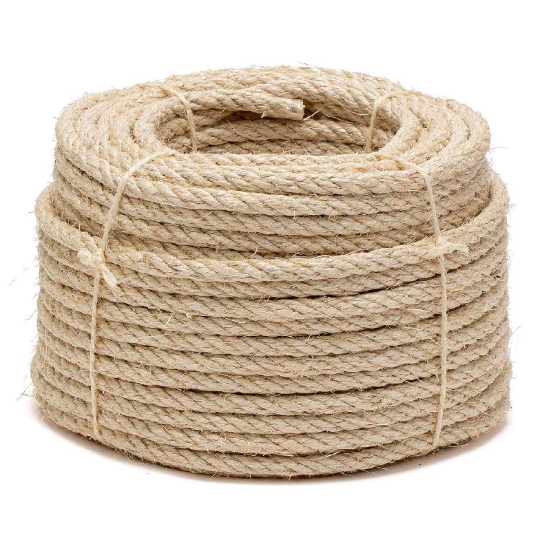 Cordage sisal Ø 10 mm - Couronne de 50 m Flandria 388-50 - Idéal pour cordes, bricolage, jardinage et quincaillerie_0