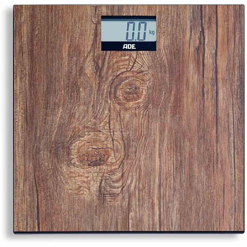 ADE pèse-personne électronique 180kg/100g verre/bois be2004 - beige verre L89255_0