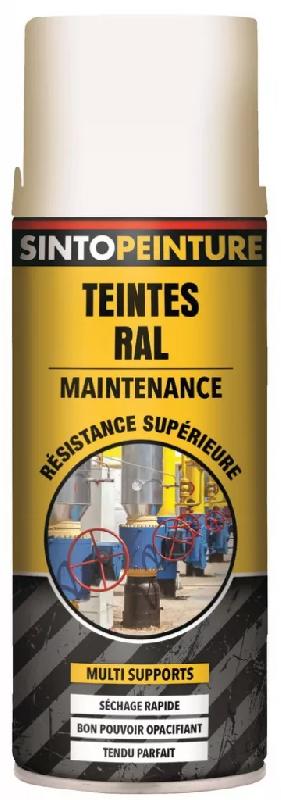 Aérosol blanc brillant RAL9010 400ml - Peinture de maintenance antirouille - SINTO - 920395 - 848978_0