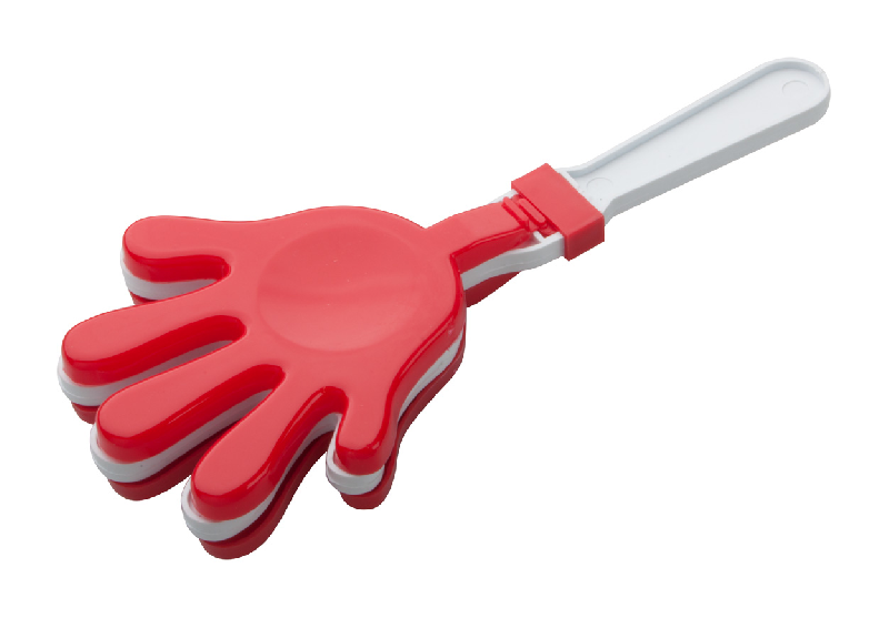 Applaudisseur en plastique - forme de main - couleur rouge - poids 20g_0