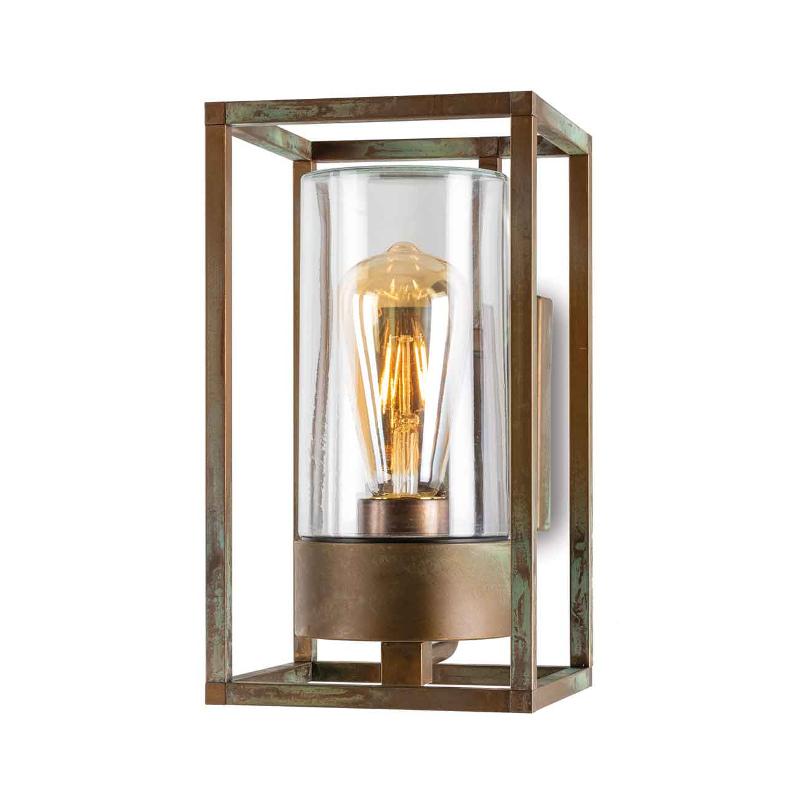 MORETTI LUCE APPLIQUE D\'EXTÉRIEUR CUBIC³ 3364 LAITON ANTIQUE/CLAIR