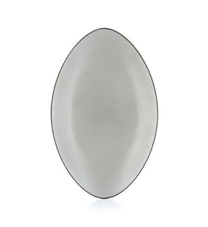 ASSIETTE OVALE EQUINOXE POIVRE 35 X 22.3 CM